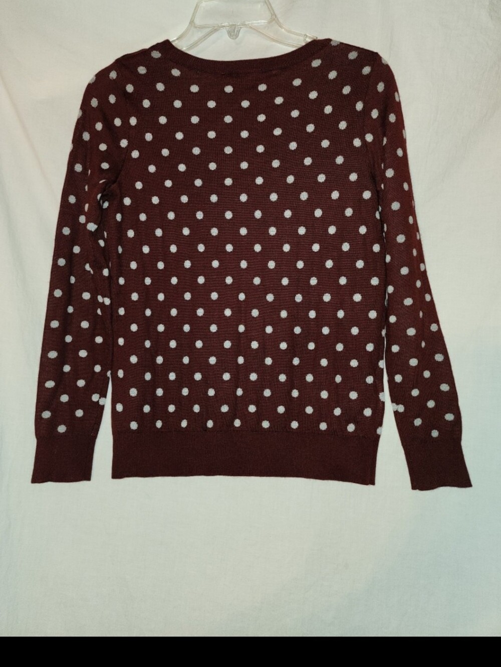 Loft womens size small brown grey polka dot Sweater - Picture 4 of 4